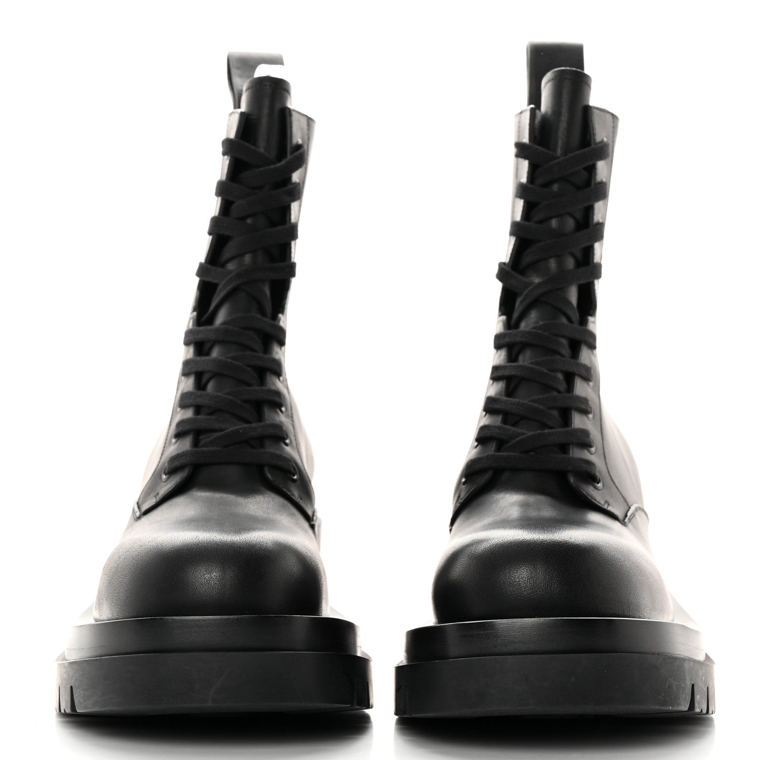 Bottega Veneta Calfskin The Lug Lace Up 30/70mm Ankle Boots 39.5 Black 2 of 22