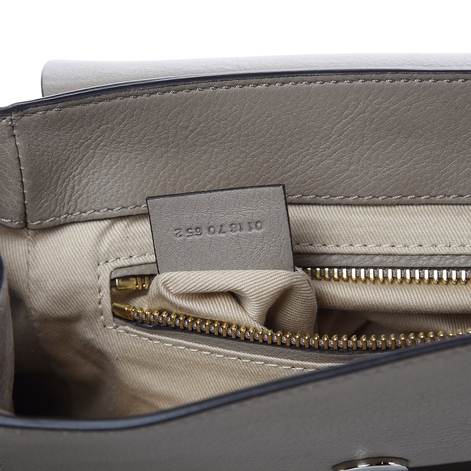 Chloe Suede Calfskin Small Faye Backpack Motty Grey 7 of 10