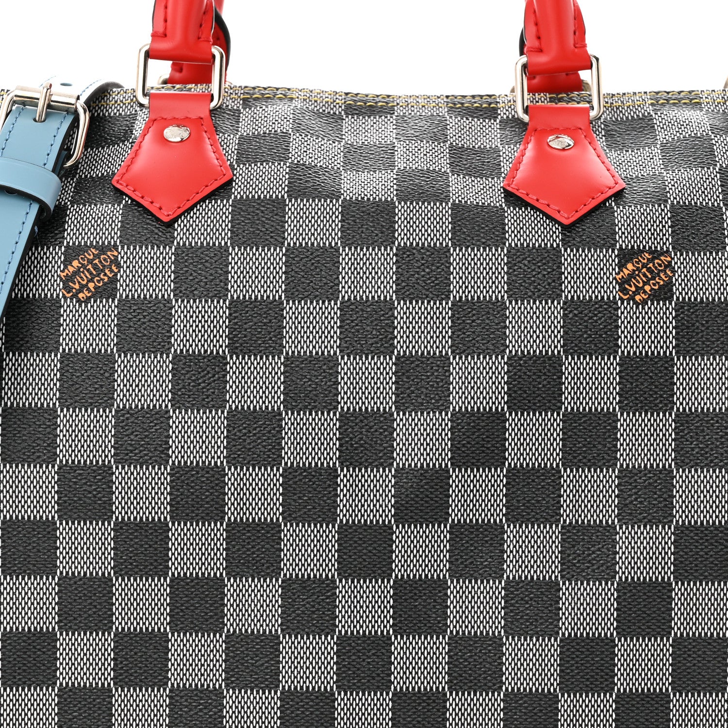 Louis Vuitton Damier Speedy Bandouliere 30 Black White 8 of 10