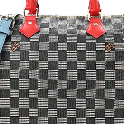 Louis Vuitton Damier Speedy Bandouliere 30 Black White 8 of 10
