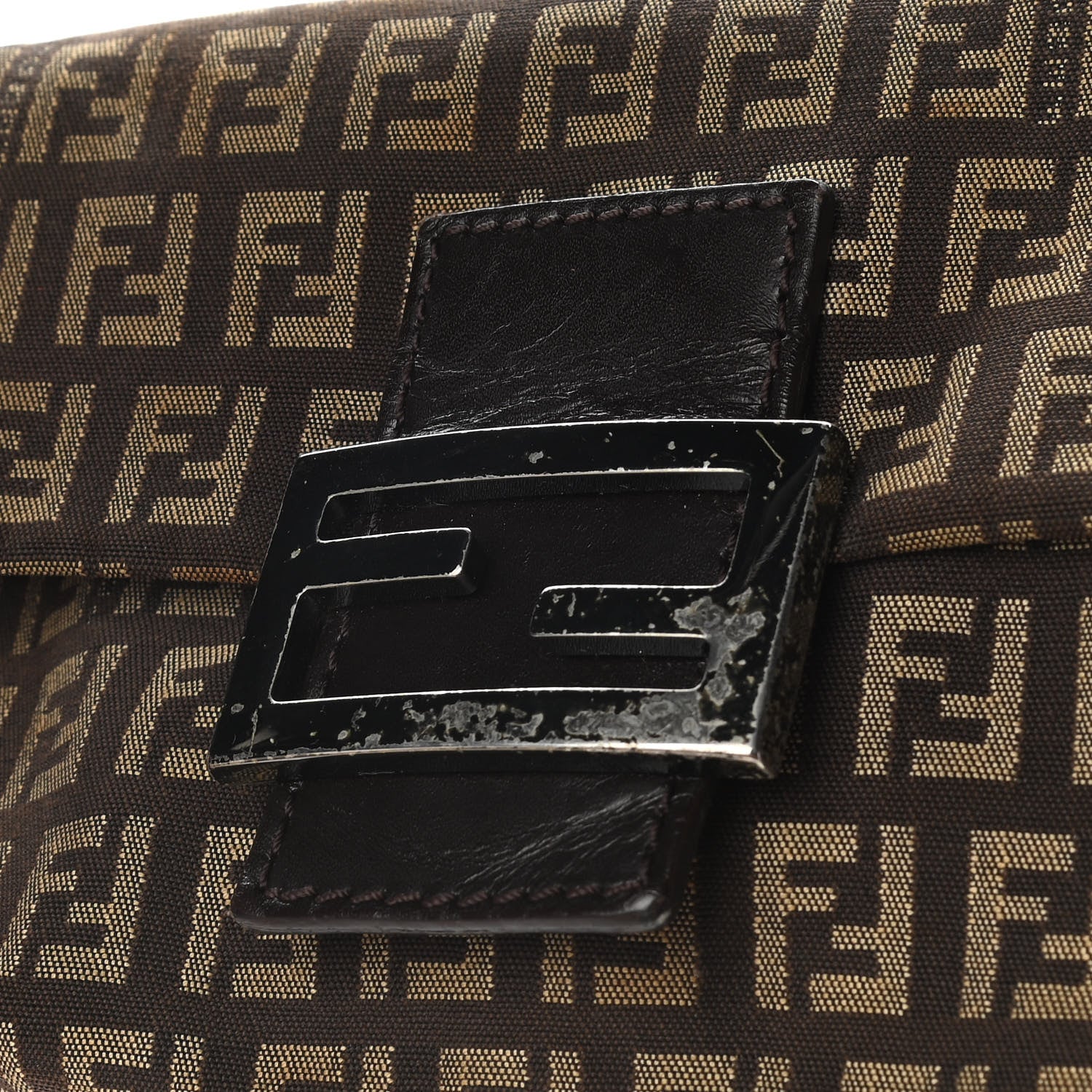 Fendi Zucchino Mini Mama Baguette Tobacco 14 of 15