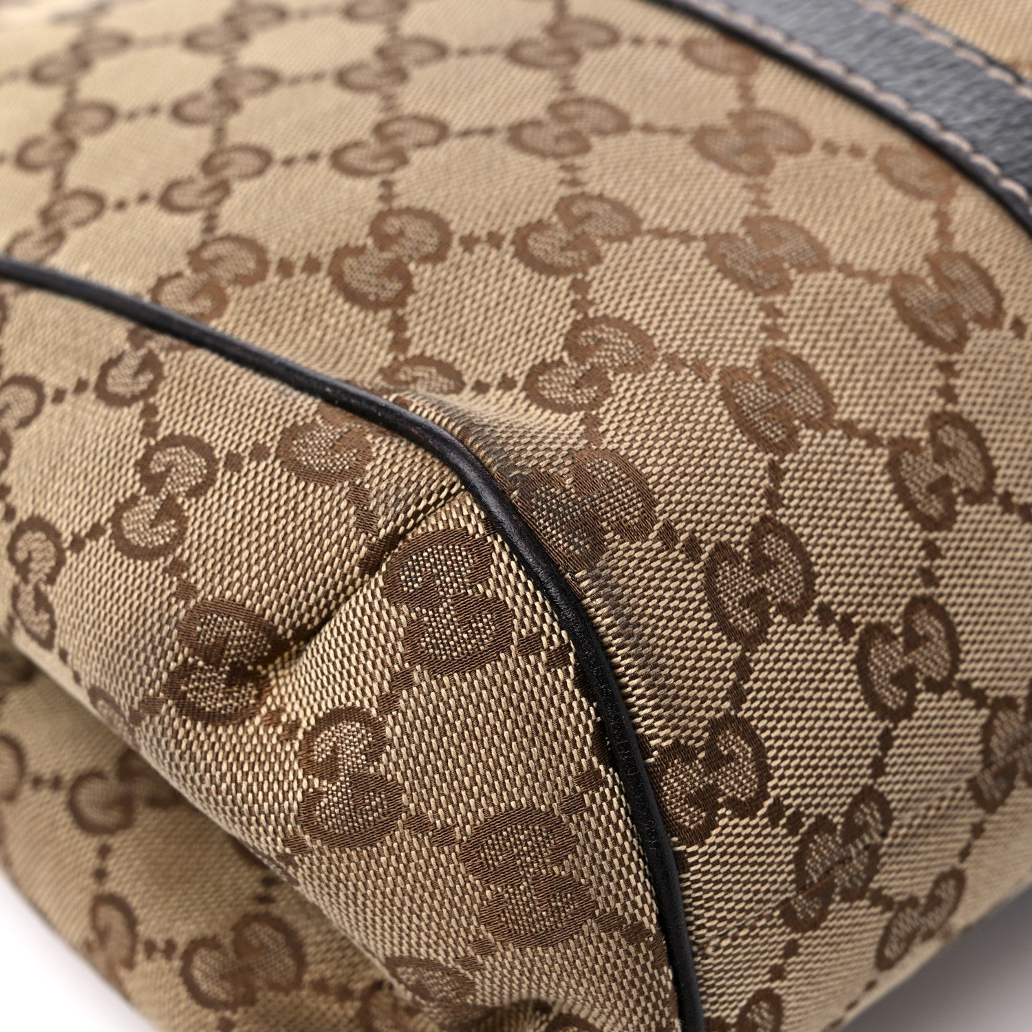 Gucci Monogram New Ladies Web Tote Dark Brown 10 of 15
