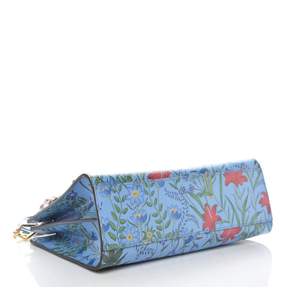 Gucci Calfskin Bamboo Web New Flora Small Nymphaea Top Handle Bag Azure 5 of 12