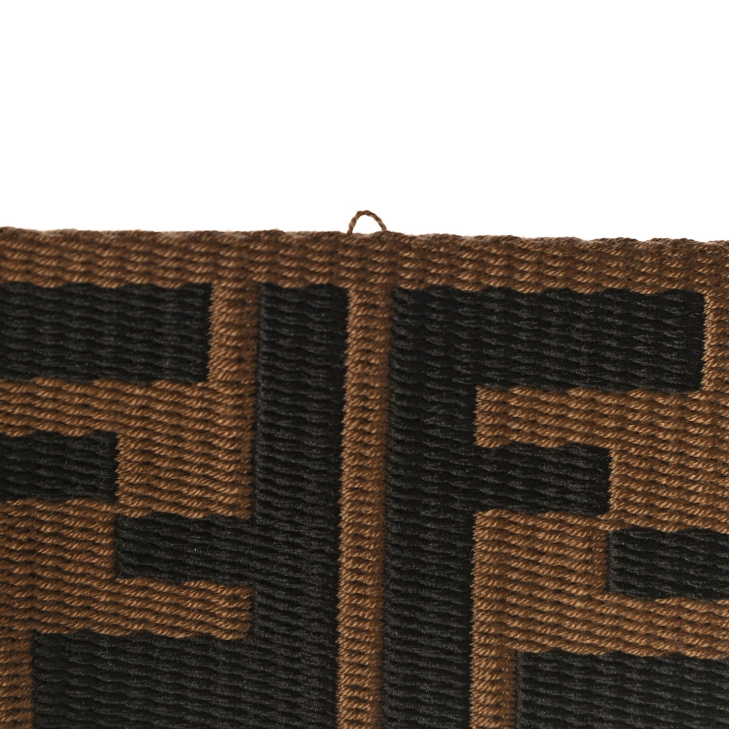 Ribbon Vitello Seta FF 1974 Adjustable Strap You Fango Marrone Black