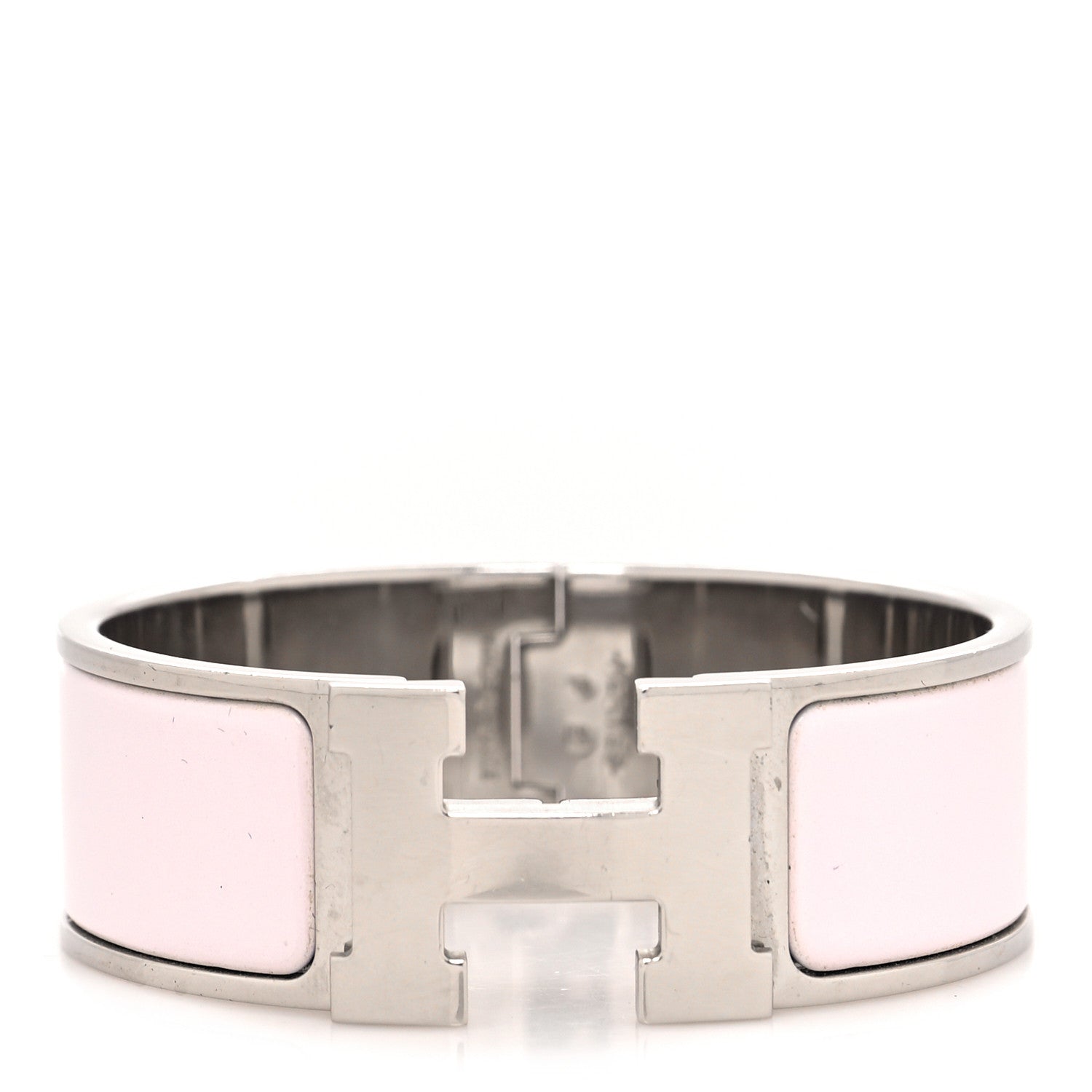 Hermes Enamel Wide Clic Clac H Bracelet GM Rose Nymph 1 of 5