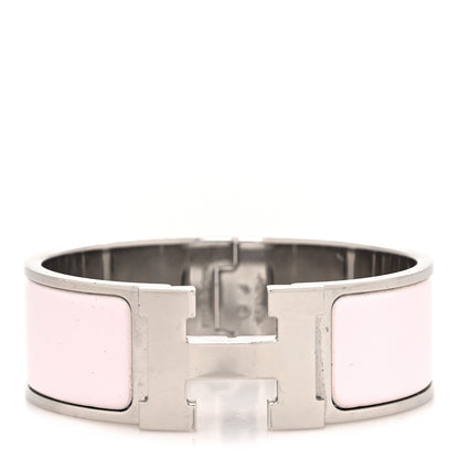 Hermes Enamel Wide Clic Clac H Bracelet GM Rose Nymph 1 of 5