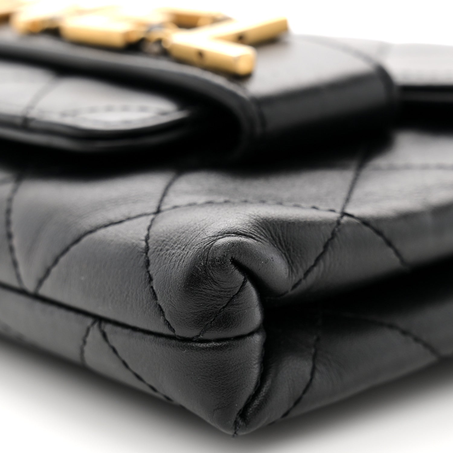 Chanel Calfskin Quilted Enchained Clutch Black 10 of 12