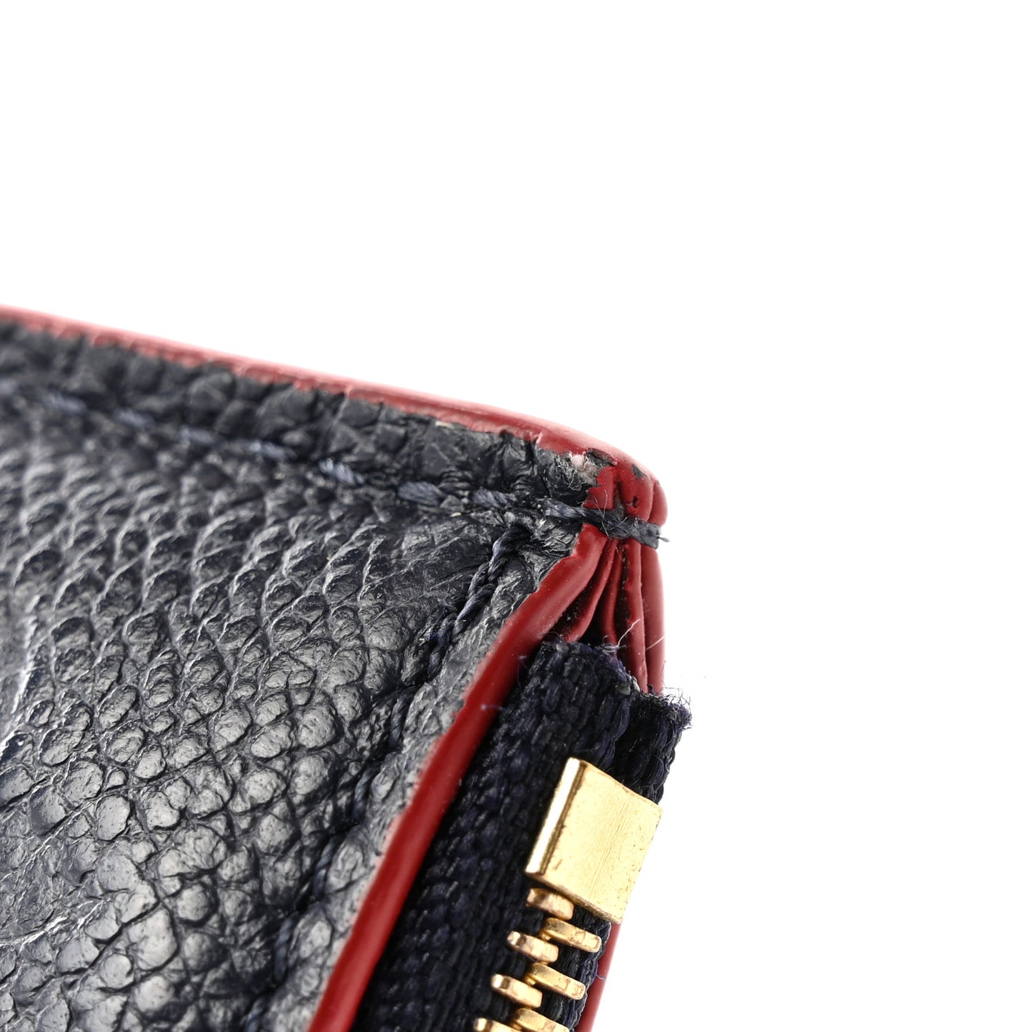 Empreinte Recto Verso Card Holder Marine Rouge