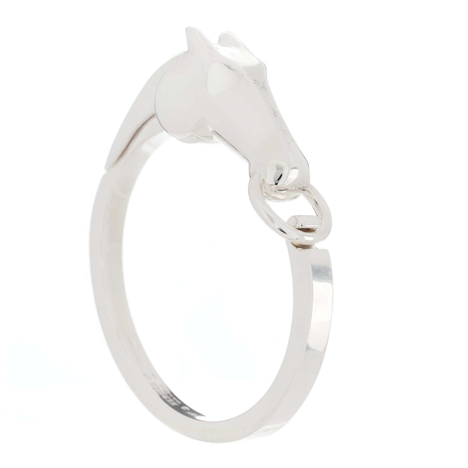 Hermes Sterling Silver PM Galop Bracelet ST 1 of 7