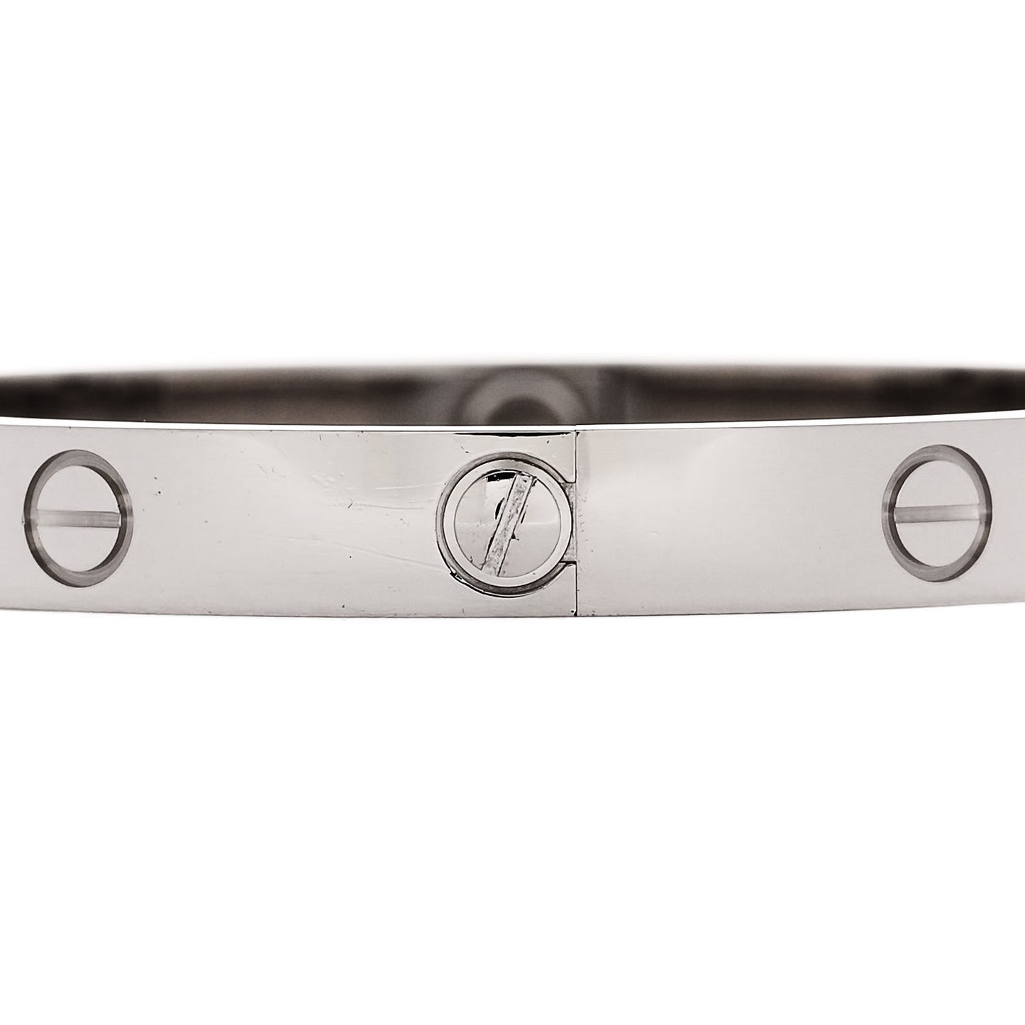18K White Gold LOVE Bracelet 17
