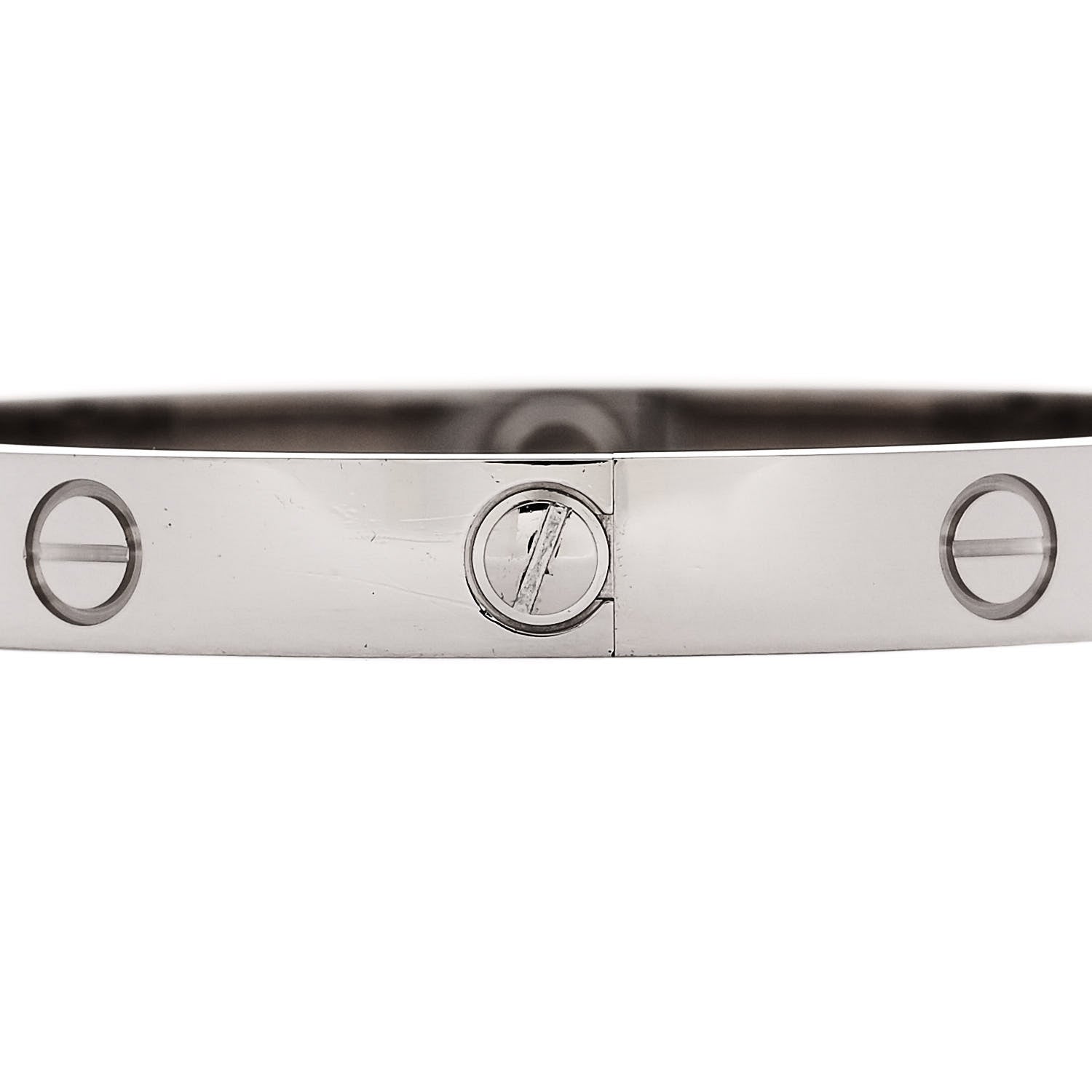 Cartier 18K White Gold LOVE Bracelet 17 3 of 8
