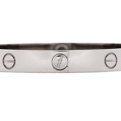 Cartier 18K White Gold LOVE Bracelet 17 3 of 8