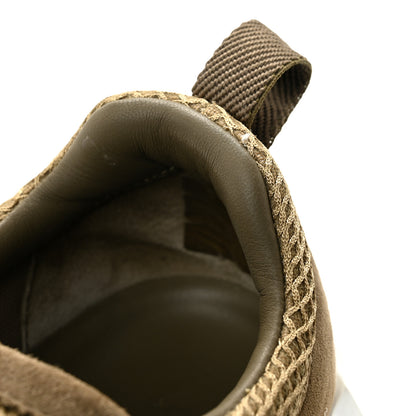 Hermes Air Mesh Suede Goatskin Bouncing Sneakers 37 Vert Toundra 11 of 12