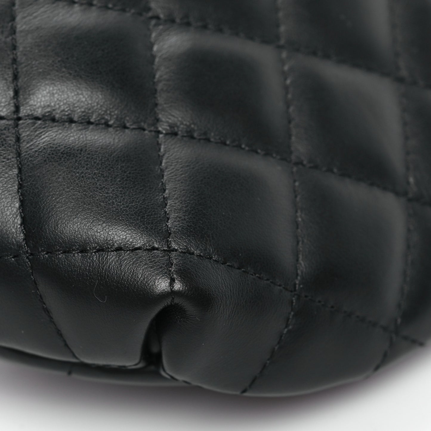 Calfskin Quilted Waist Belt Bag Black