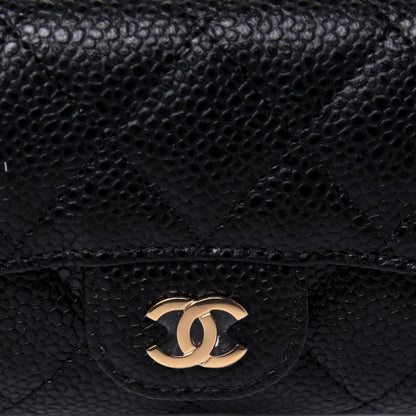 Chanel Caviar Quilted Flap Card Holder Wallet Black 12 of 13