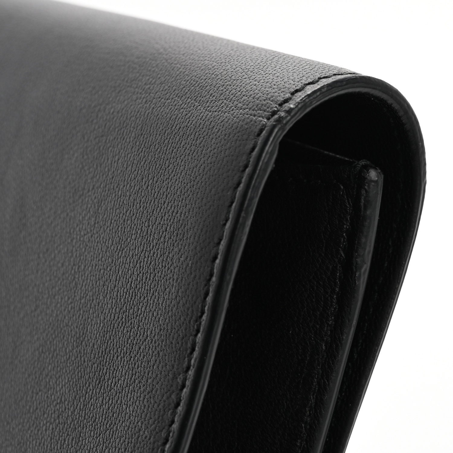 Saint Laurent Calfskin Monogram Large Belle De Jour Clutch Black 9 of 13