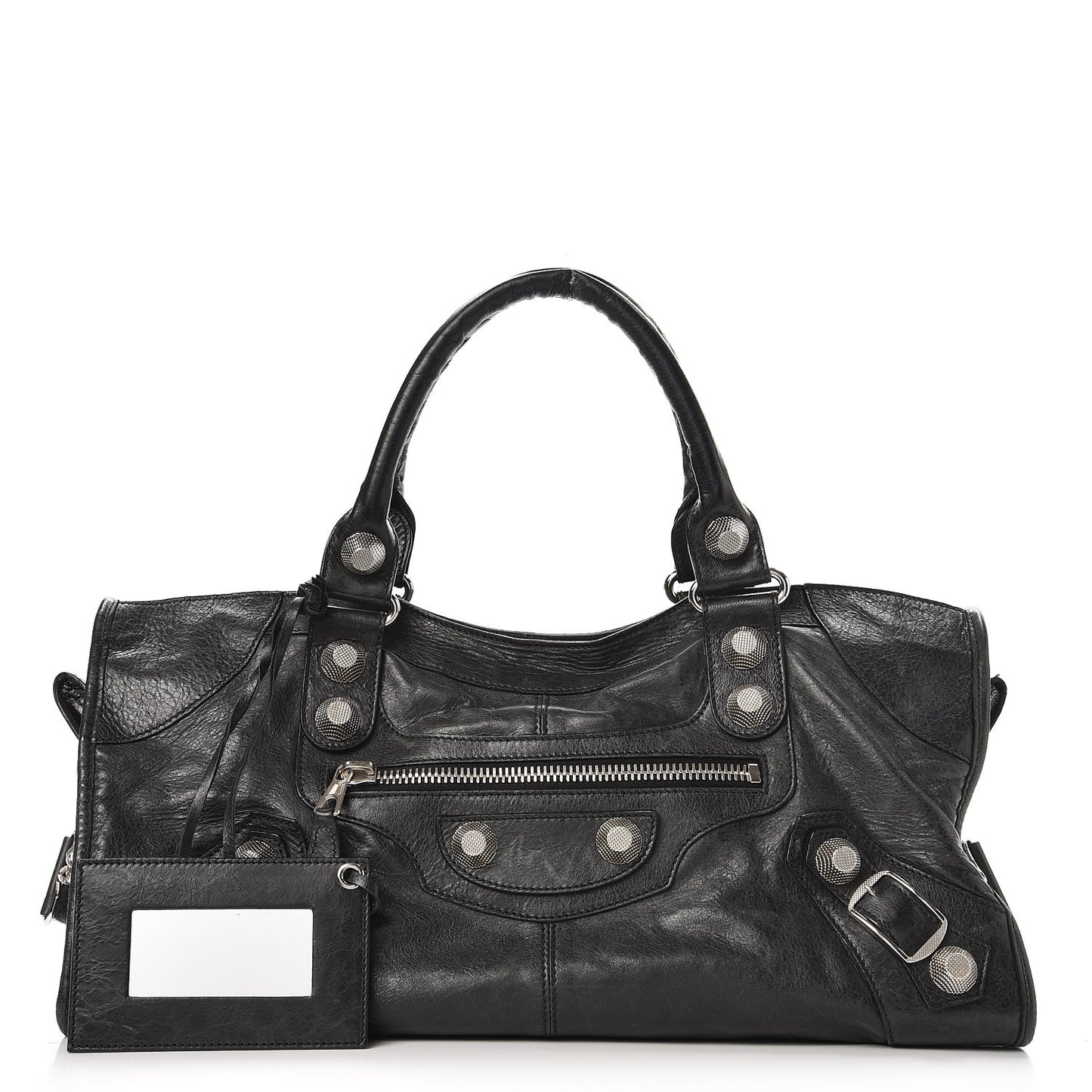 Agneau Giant 21 Silver Hardware Part Time Black