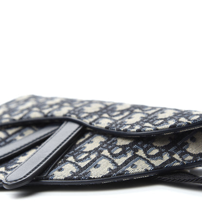 Christian Dior Oblique Saddle Belt Bag Blue 7 of 9