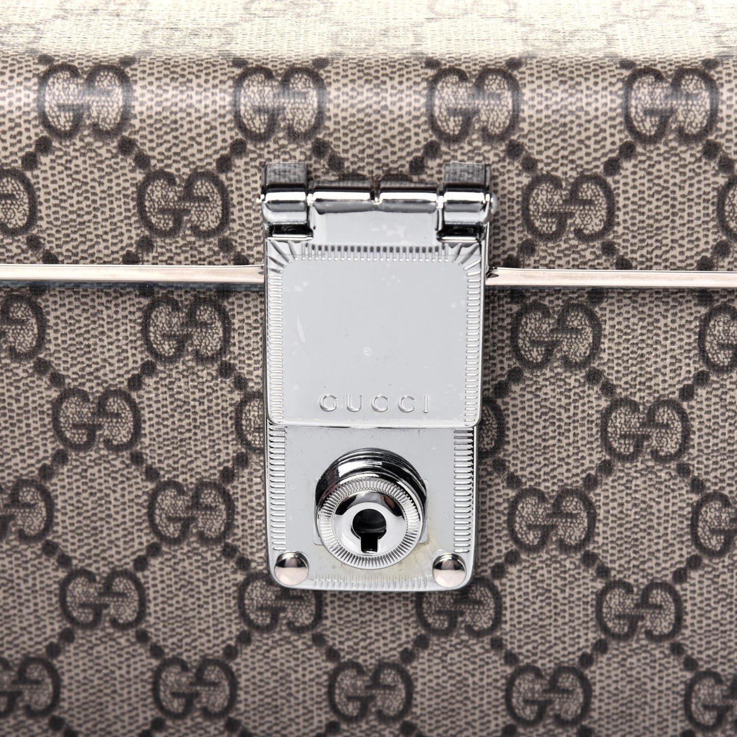 GG Supreme Monogram Globe-Trotter Beauty Case Brown