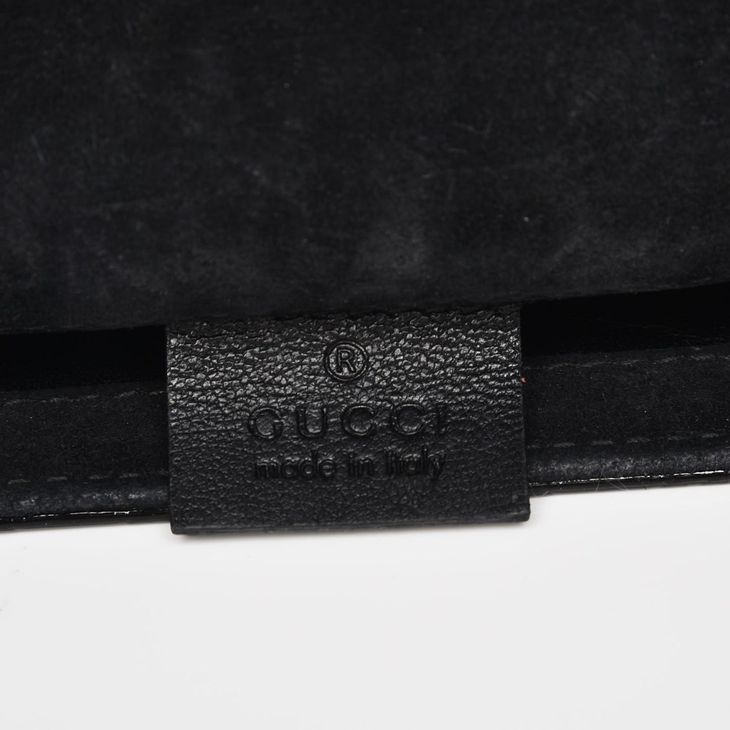 Patent Microguccissima Small Broadway Clutch Black