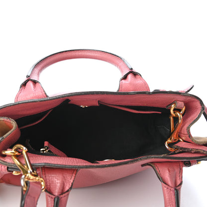 Burberry Grainy Calfskin House Check Small Banner Tote Mauve Pink 4 of 4