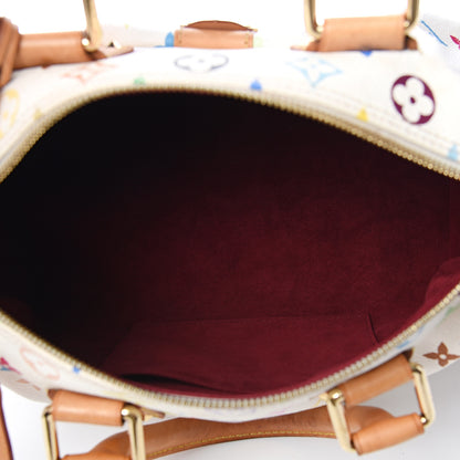 Louis Vuitton Monogram Multicolor Speedy 30 White 4 of 13