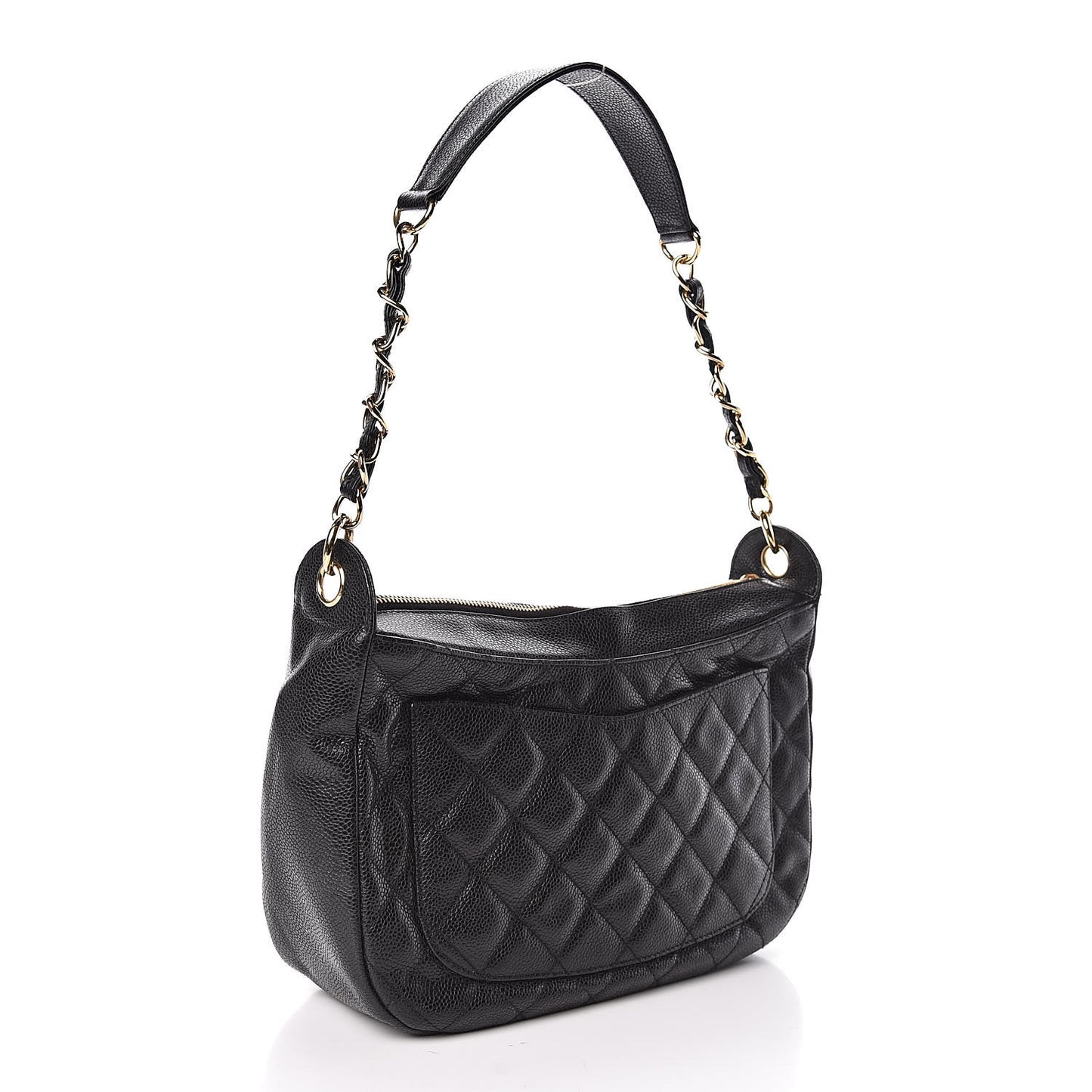 Caviar Quilted Timeless CC Shoulder Bag Black