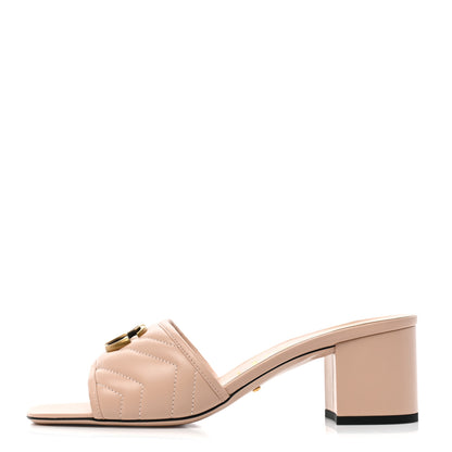 Gucci Nappa Matelasse GG Marmont 55mm Slide Sandals 41 Skin Rose 1 of 8