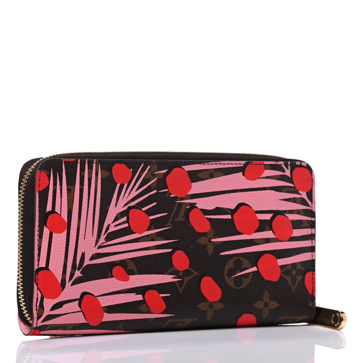 Monogram Jungle Dots Zippy Wallet Sugar Pink Poppy