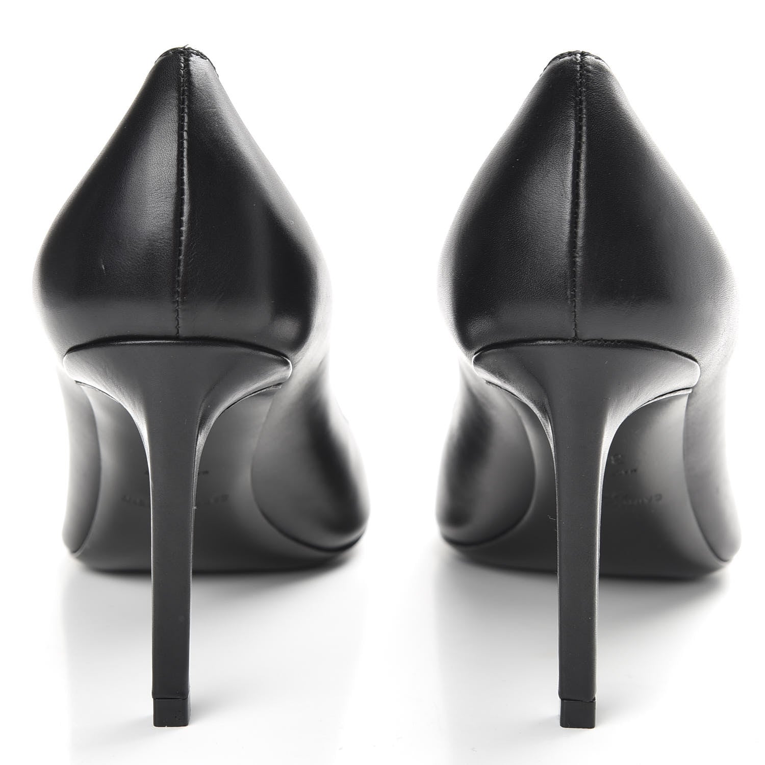 Saint Laurent Calfskin Paris Peep Toe 80 Escarpin Pumps 37.5 Black 6 of 8