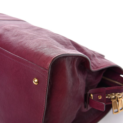 Saint Laurent Sheepskin Large Cabas ChYc Black Cherry 13 of 15