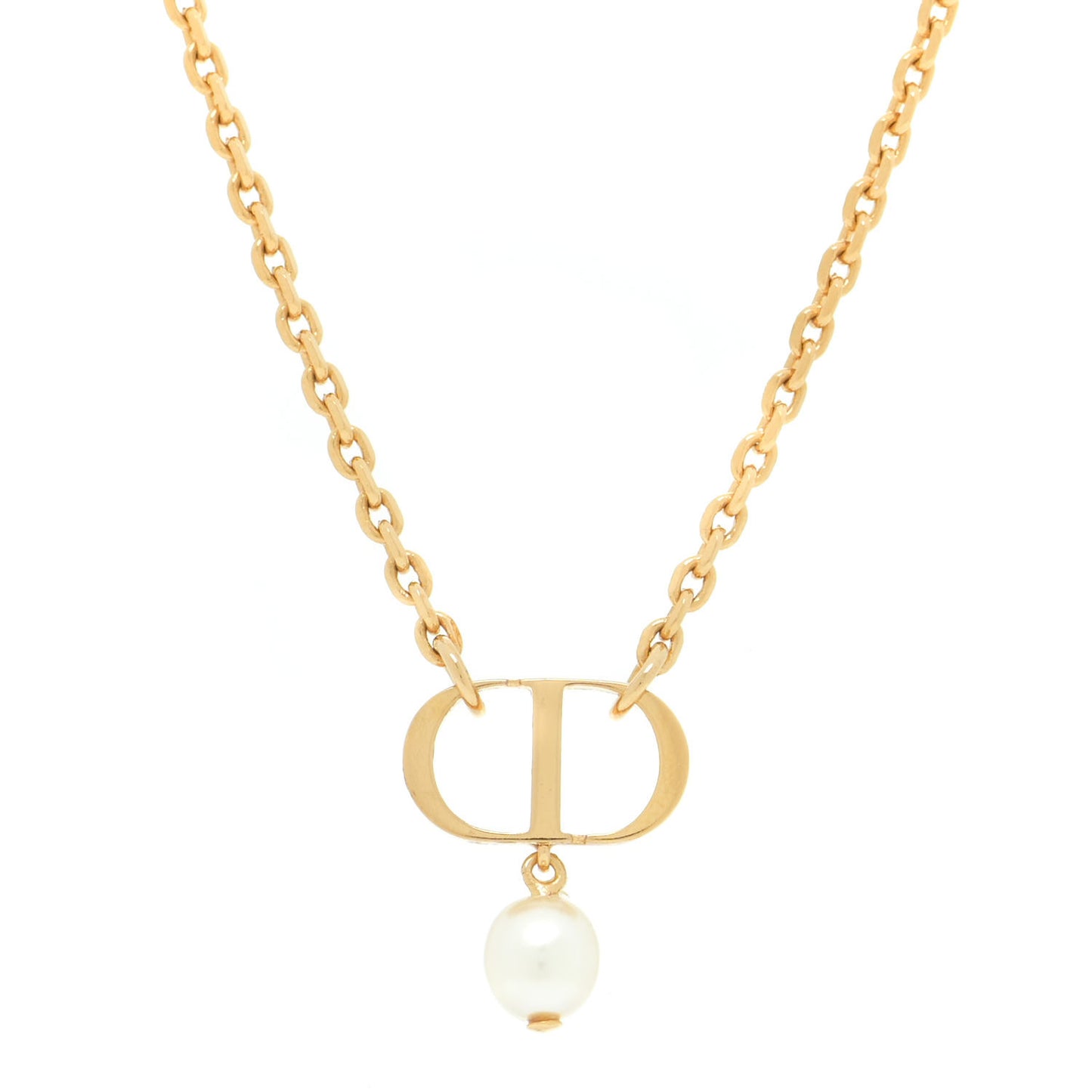 Pearl Petit CD Necklace Gold