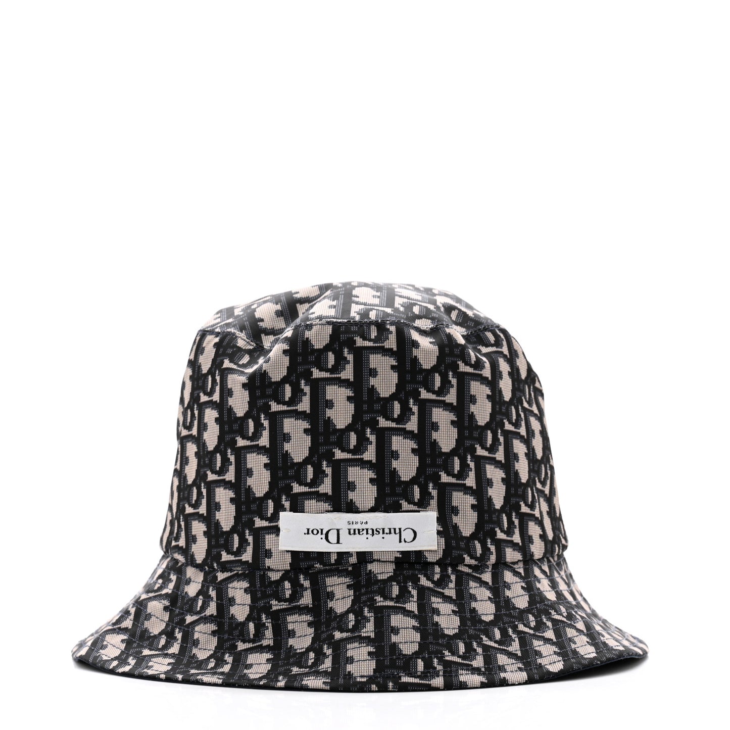 Polyester Cotton Oblique Teddy-D Brim Bucket Hat Blue