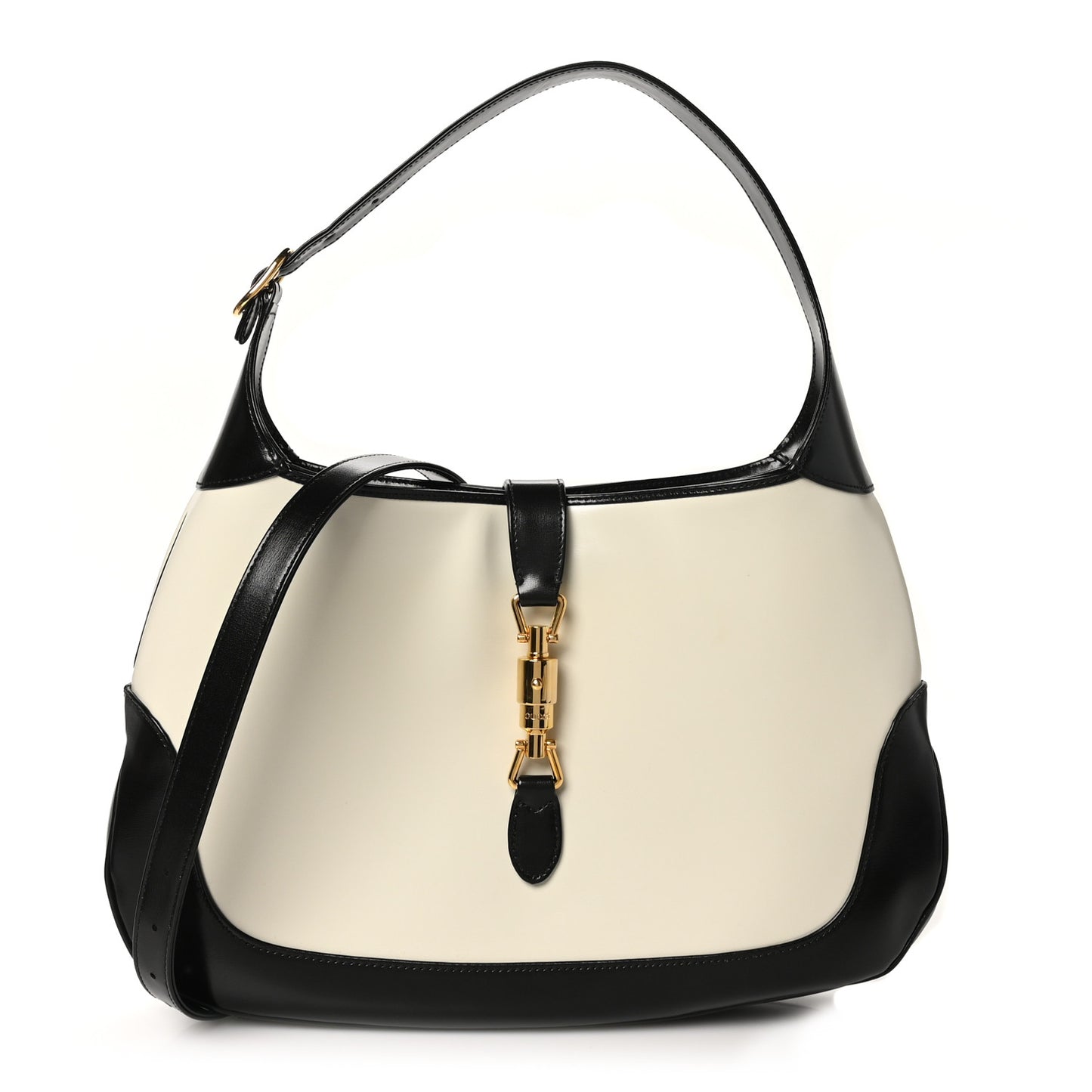 Boarded Dyana Lux Calfskin Bi-Color Medium Jackie 1961 Hobo Mystic White Black