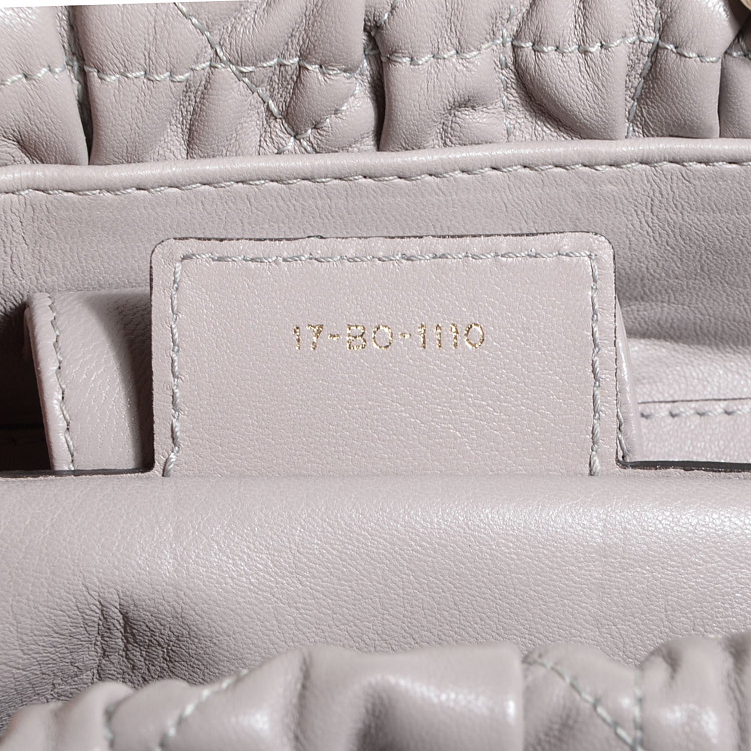 Christian Dior Gaufre Lambskin Cannage Delices Tote Grey 7 of 7
