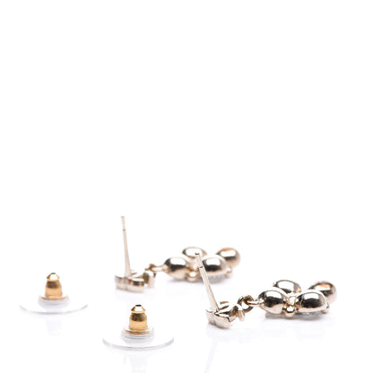Chanel Crystal CC Drop Earrings Gold 3 of 5