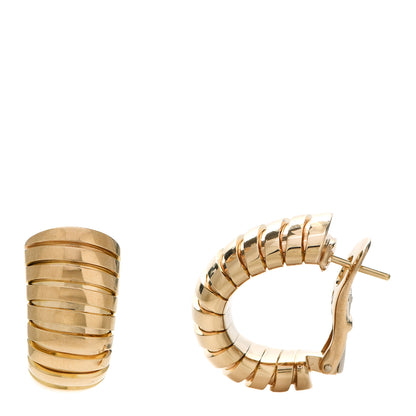 Bulgari 18K Yellow Gold Tubogas Hoop Earrings 1 of 4