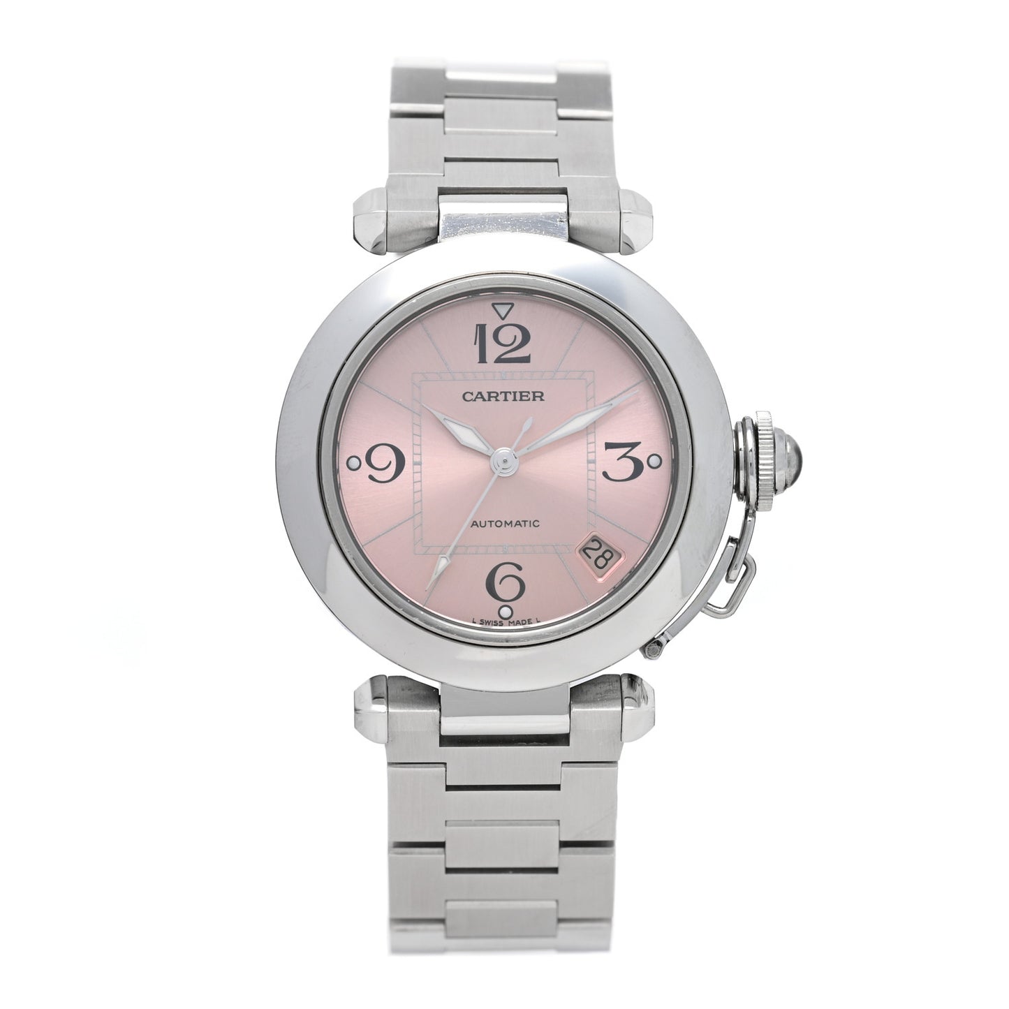 Stainless Steel 35mm Pasha Automatic Watch Pink