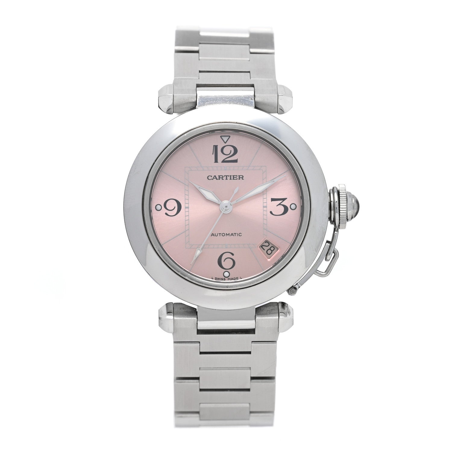 Cartier Stainless Steel 35mm Pasha Automatic Watch Pink 1 of 5