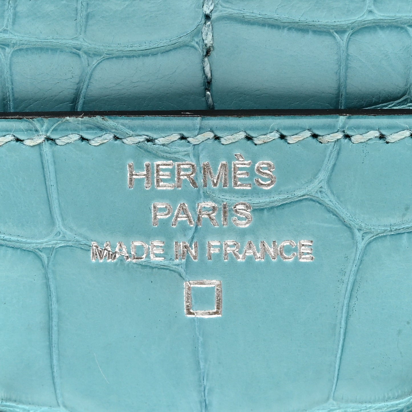 Matte Alligator Constance Short Wallet Bleu Paon