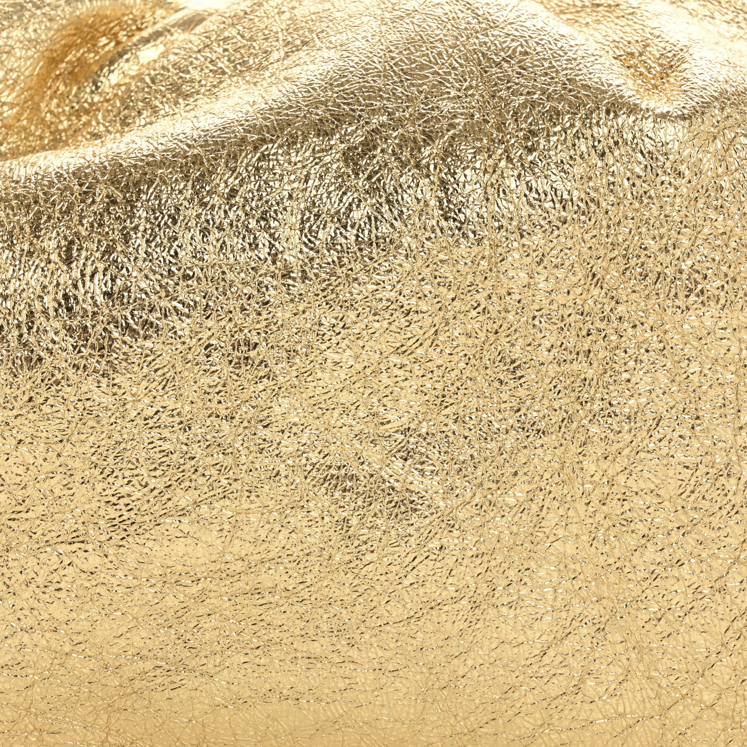 Bottega Veneta Metallic Crinkled Lambskin The Pouch Oversized Clutch Oro 8 of 12