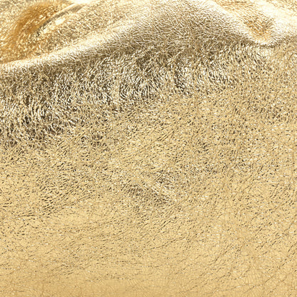 Bottega Veneta Metallic Crinkled Lambskin The Pouch Oversized Clutch Oro 8 of 12