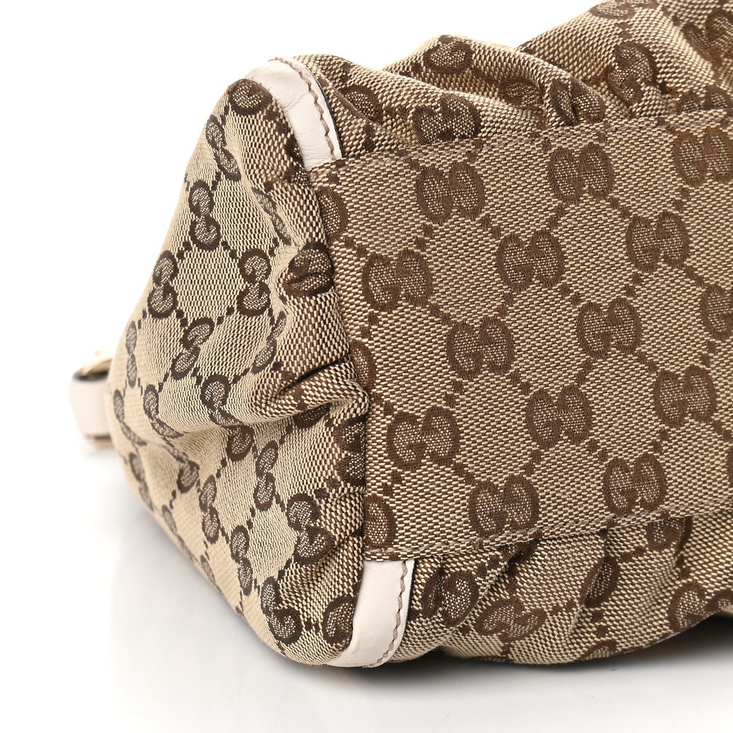 Monogram Medium D Gold Ring Hobo White