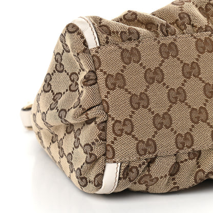 Gucci Monogram Medium D Gold Ring Hobo White 8 of 9