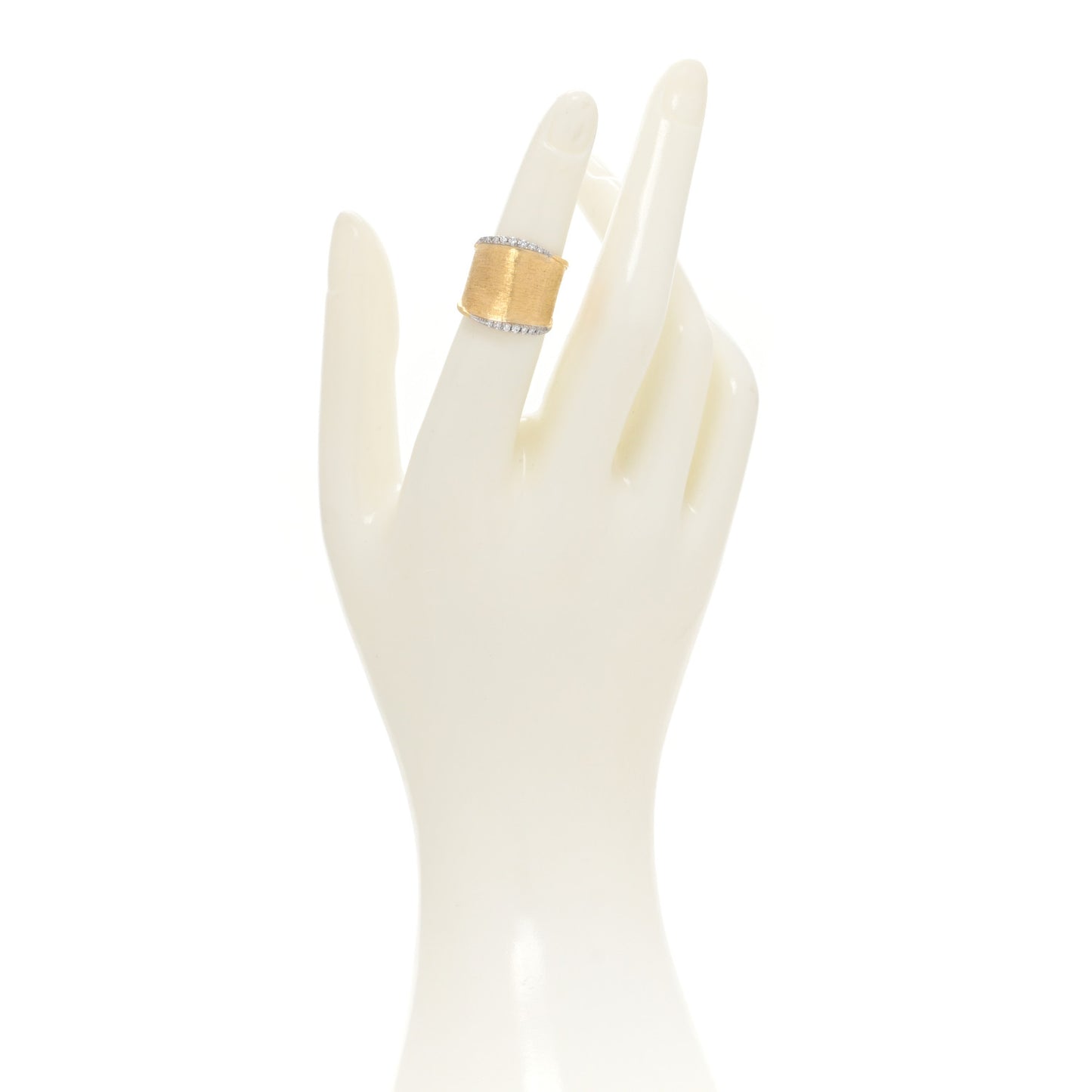 18K Yellow Gold Diamond Medium Lunaria Ring 50 5.5
