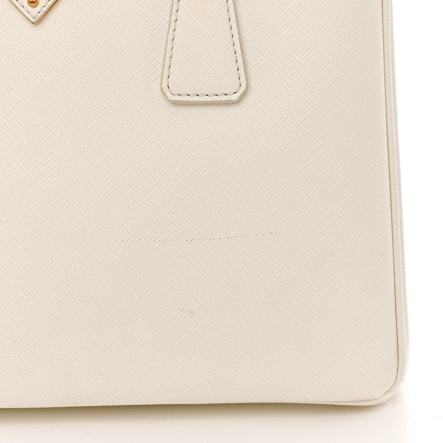 Saffiano Lux Small Galleria Double Zip Tote White