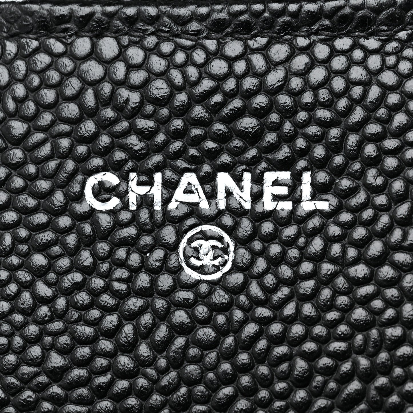 Caviar Quilted Large Gusset Flap Wallet Black