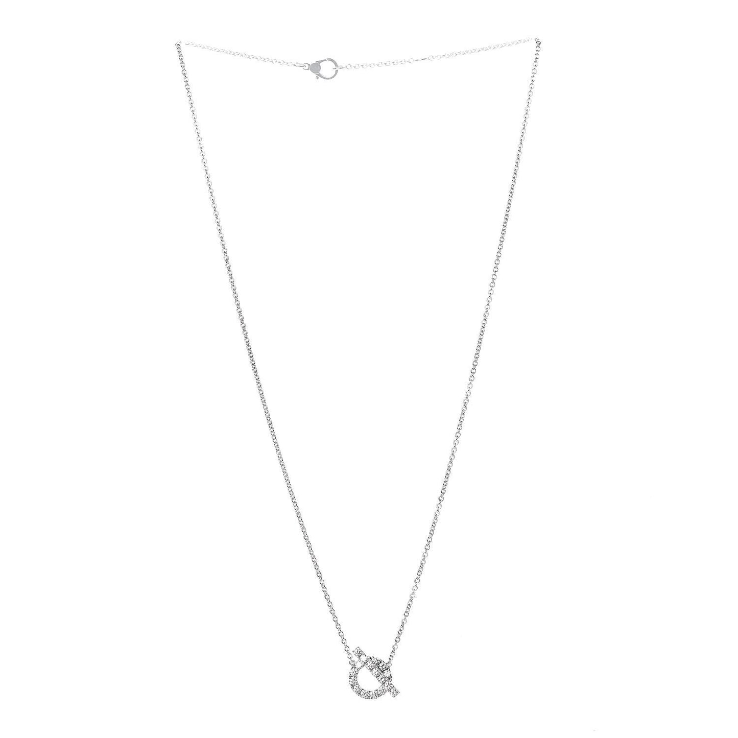 18K White Gold Diamond Finesse Pendant Necklace