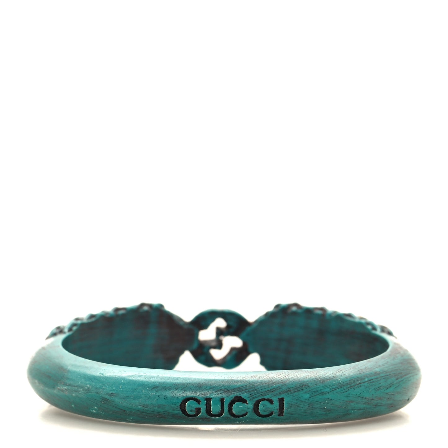Cinnabar Resin Tiger Head Bangle S Bracelet Green