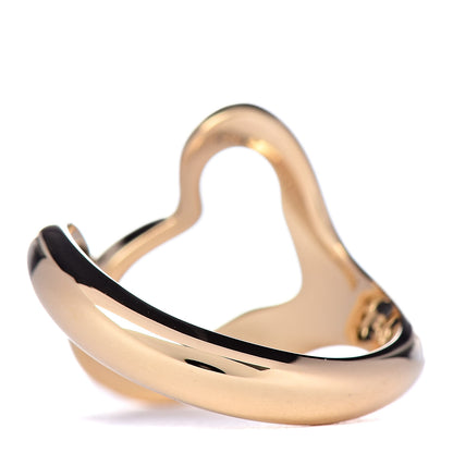 Tiffany 18K Yellow Gold Small Elsa Peretti Open Heart Ring 49 5 3 of 5